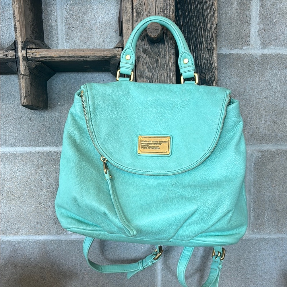 Marc by Marc Jacobs Mint Green Leather Backpack